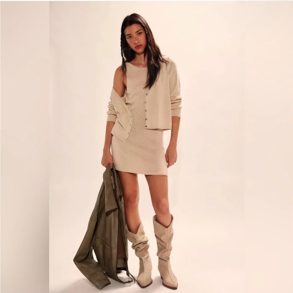 FREE PEOPLE SADIE MINI DRESS AND SWEATER SMALL - Picture 1 of 7